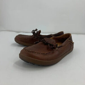 Olukai Men's Huli Slip on Leather Moccasins Boat Shoe Loafers‎ Size 9.5